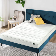 6 Inch Foam and Spring Mattress / CertiPUR-US Certified Foams / Mattress-in-a-Box, Narrow Twin, off white