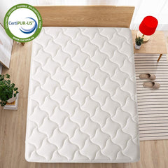 Grandre 12 Inch Twin Gel Memory Foam and Spring Hybrid Mattress Bamboo Pillow Top - Bed in a Box - Medium Firm - White