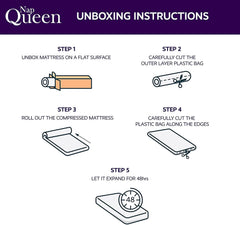 NapQueen Ventilated Bamboo Charcoal Memory Foam Mattress in a Box - CertiPUR-Certified Foams – Energy Stabilizer Medium Feel Mattress (Queen