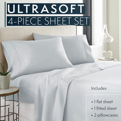 MERITLIFE King Size Sheets Set - Bedding Sheets & Pillowcases w/ 16 inch Deep Pockets - Fade Resistant & Machine Washable - 4 Piece 1800