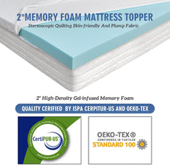 MERITLIFE Extra Thick Waterproof Mattress Topper Queen Size Cooling Mattress Pad Cover 400TC Cotton Pillow Top (8-21Inch Deep Pocket 3D Snow Down Alternative Fill)