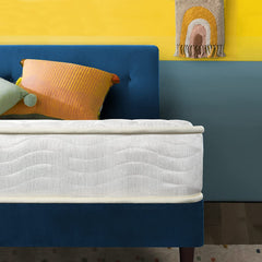 6 Inch Foam and Spring Mattress / CertiPUR-US Certified Foams / Mattress-in-a-Box, Narrow Twin, off white