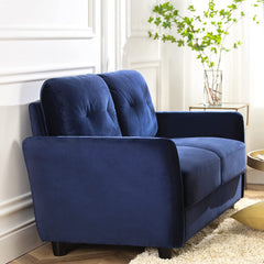 Ricardo Sofa Couch / Tufted Cushions / Easy, Tool-Free Assembly, Dark Grey