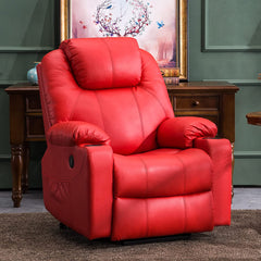 Electric Power Lift Recliner Chair Sofa with Massage and Heat for Elderly, 3 Positions, 2 Side Pockets and Cup Holders, USB Ports, Fa