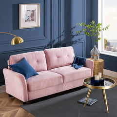 Ricardo Sofa Couch / Tufted Cushions / Easy, Tool-Free Assembly, Dark Grey
