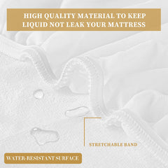 Twin Waterproof Mattress Protector, Breathable Soft Cotton Terry Surface Bed Protector, Noiseless Deep Pocket Fitted Up 8"-21" Mattress Cove