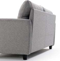 Ricardo Sofa Couch / Tufted Cushions / Easy, Tool-Free Assembly, Dark Grey