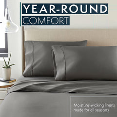 MERITLIFE King Size Sheets Set - Bedding Sheets & Pillowcases w/ 16 inch Deep Pockets - Fade Resistant & Machine Washable - 4 Piece 1800