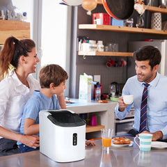 Euhomy Ice Maker Machine Countertop,26 lbs in 24 Hours,9 Cubes Ready in 6 Mins, Electric Ice Maker and Compact Potable Ice Maker with Ice Sc