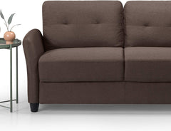Ricardo Sofa Couch / Tufted Cushions / Easy, Tool-Free Assembly, Dark Grey
