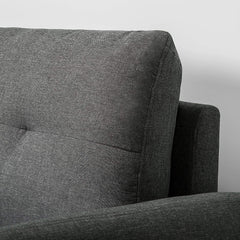 Ricardo Sofa Couch / Tufted Cushions / Easy, Tool-Free Assembly, Dark Grey