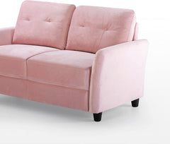 Ricardo Sofa Couch / Tufted Cushions / Easy, Tool-Free Assembly, Dark Grey