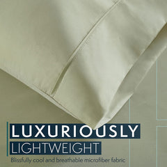 MERITLIFE King Size Sheets Set - Bedding Sheets & Pillowcases w/ 16 inch Deep Pockets - Fade Resistant & Machine Washable - 4 Piece 1800