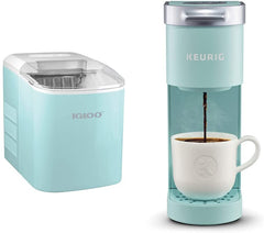 Igloo ICEB26AQ Automatic Portable Electric Countertop Ice Maker Machine, 26 Pounds in 24 Hours, 9 Ice Cubes Ready in 7 Minutes, With Ice Sco