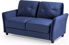 Ricardo Sofa Couch / Tufted Cushions / Easy, Tool-Free Assembly, Dark Grey