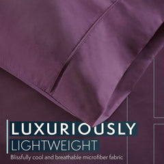 MERITLIFE King Size Sheets Set - Bedding Sheets & Pillowcases w/ 16 inch Deep Pockets - Fade Resistant & Machine Washable - 4 Piece 1800