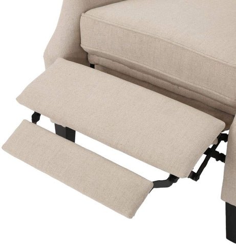Westeros Traditional Wingback Fabric Recliner Chair (Wheat)