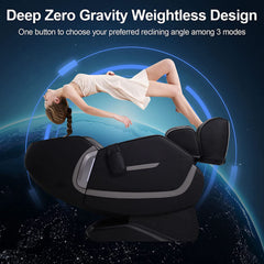 4D Massage Chairs Full Body Recliner, High Technology Zero Gravity Shiatsu SL Track with Stretching Function, Auto Body Detection, Bluetooth Heat Foot Roller,Thai Massage Techniques,Yoga Stretching