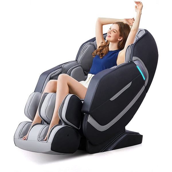 4D Massage Chairs Full Body Recliner, High Technology Zero Gravity Shiatsu SL Track with Stretching Function, Auto Body Detection, Bluetooth Heat Foot Roller,Thai Massage Techniques,Yoga Stretching