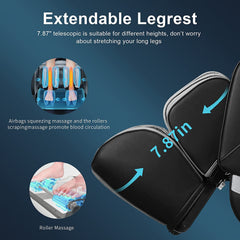 4D Massage Chairs Full Body Recliner, High Technology Zero Gravity Shiatsu SL Track with Stretching Function, Auto Body Detection, Bluetooth Heat Foot Roller,Thai Massage Techniques,Yoga Stretching
