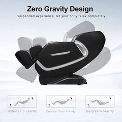 4D Massage Chairs Full Body Recliner, High Technology Zero Gravity Shiatsu SL Track with Stretching Function, Auto Body Detection, Bluetooth Heat Foot Roller,Thai Massage Techniques,Yoga Stretching