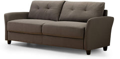 Ricardo Sofa Couch / Tufted Cushions / Easy, Tool-Free Assembly, Dark Grey