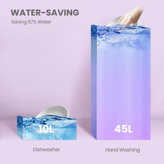 Countertop Dishwasher, Portable Dishwasher with 6 Place Settings, Compact Dishwasher with 8 Washing Programs, Speed, Baby-Care, ECO&