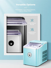 Machine for Countertop, Make 28 lbs ice in 24 hrs, Ice Cube Ready in 5 Mins, Portable Ice Cube Makers with Ice Scoop and Basket fo