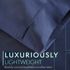 MERITLIFE King Size Sheets Set - Bedding Sheets & Pillowcases w/ 16 inch Deep Pockets - Fade Resistant & Machine Washable - 4 Piece 1800