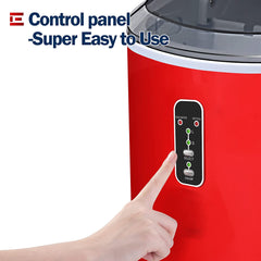 Euhomy Ice Maker Machine Countertop,26 lbs in 24 Hours,9 Cubes Ready in 6 Mins, Electric Ice Maker and Compact Potable Ice Maker with Ice Sc
