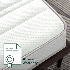 6 Inch Foam and Spring Mattress / CertiPUR-US Certified Foams / Mattress-in-a-Box, Narrow Twin, off white