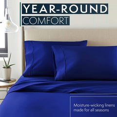 MERITLIFE King Size Sheets Set - Bedding Sheets & Pillowcases w/ 16 inch Deep Pockets - Fade Resistant & Machine Washable - 4 Piece 1800