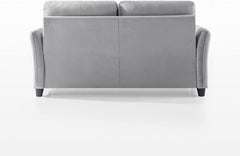 Ricardo Sofa Couch / Tufted Cushions / Easy, Tool-Free Assembly, Dark Grey