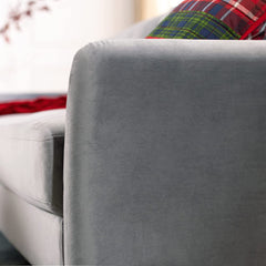 Ricardo Sofa Couch / Tufted Cushions / Easy, Tool-Free Assembly, Dark Grey