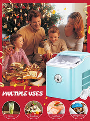 Machine for Countertop, Make 28 lbs ice in 24 hrs, Ice Cube Ready in 5 Mins, Portable Ice Cube Makers with Ice Scoop and Basket fo