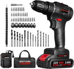 P10 21V Cordless Drill Set, [Powerful Brushless Motor] [Compact], Power Drill Driver, Electric Drill with 2.0Ah Li-ion Battery, Fast