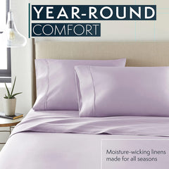 MERITLIFE King Size Sheets Set - Bedding Sheets & Pillowcases w/ 16 inch Deep Pockets - Fade Resistant & Machine Washable - 4 Piece 1800