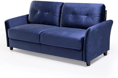 Ricardo Sofa Couch / Tufted Cushions / Easy, Tool-Free Assembly, Dark Grey