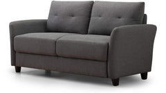 Ricardo Sofa Couch / Tufted Cushions / Easy, Tool-Free Assembly, Dark Grey
