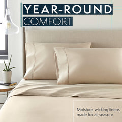 MERITLIFE King Size Sheets Set - Bedding Sheets & Pillowcases w/ 16 inch Deep Pockets - Fade Resistant & Machine Washable - 4 Piece 1800