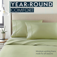 MERITLIFE King Size Sheets Set - Bedding Sheets & Pillowcases w/ 16 inch Deep Pockets - Fade Resistant & Machine Washable - 4 Piece 1800