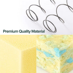 6 Inch Foam and Spring Mattress / CertiPUR-US Certified Foams / Mattress-in-a-Box, Narrow Twin, off white