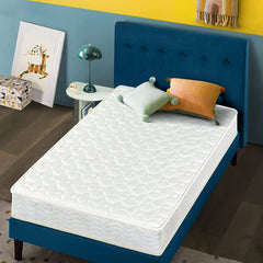 6 Inch Foam and Spring Mattress / CertiPUR-US Certified Foams / Mattress-in-a-Box, Narrow Twin, off white